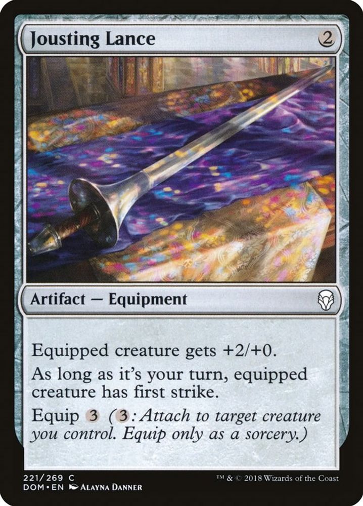 2018 Magic: The Gathering: Dominaria (DOM) - Jousting Lance (#221, Common) (, Near Mint)