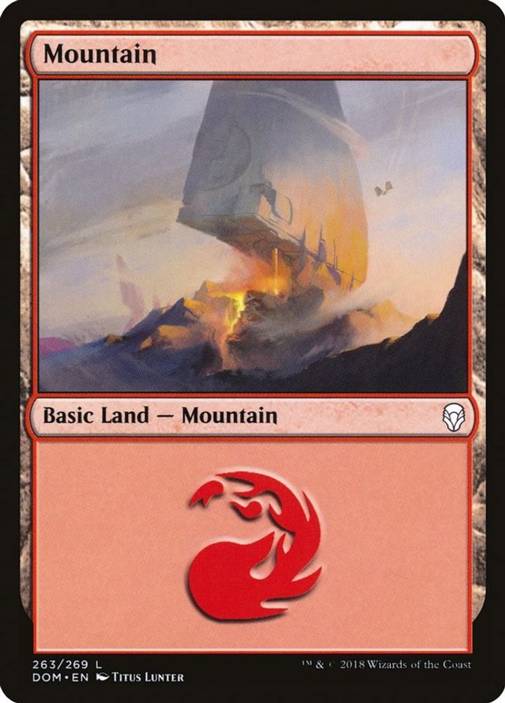 2018 Magic: The Gathering: Dominaria (DOM) - Mountain 263 (#263, Land) (, Near Mint)