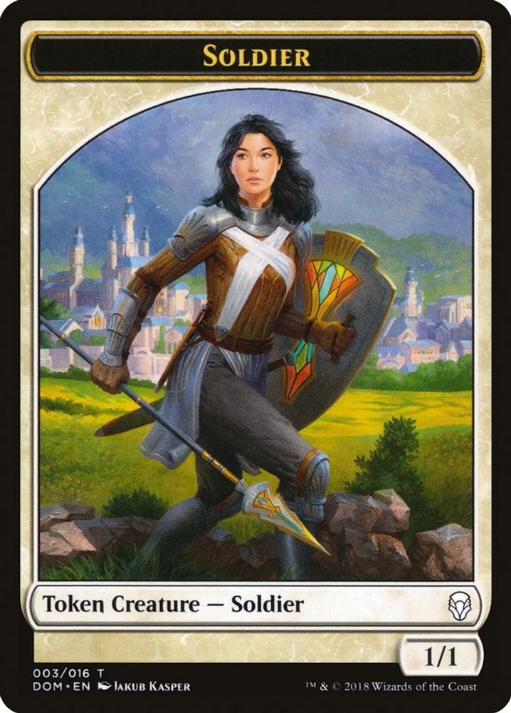 2018 Magic: The Gathering: Dominaria (DOM) - Soldier Token (#3, T) (, Near Mint)