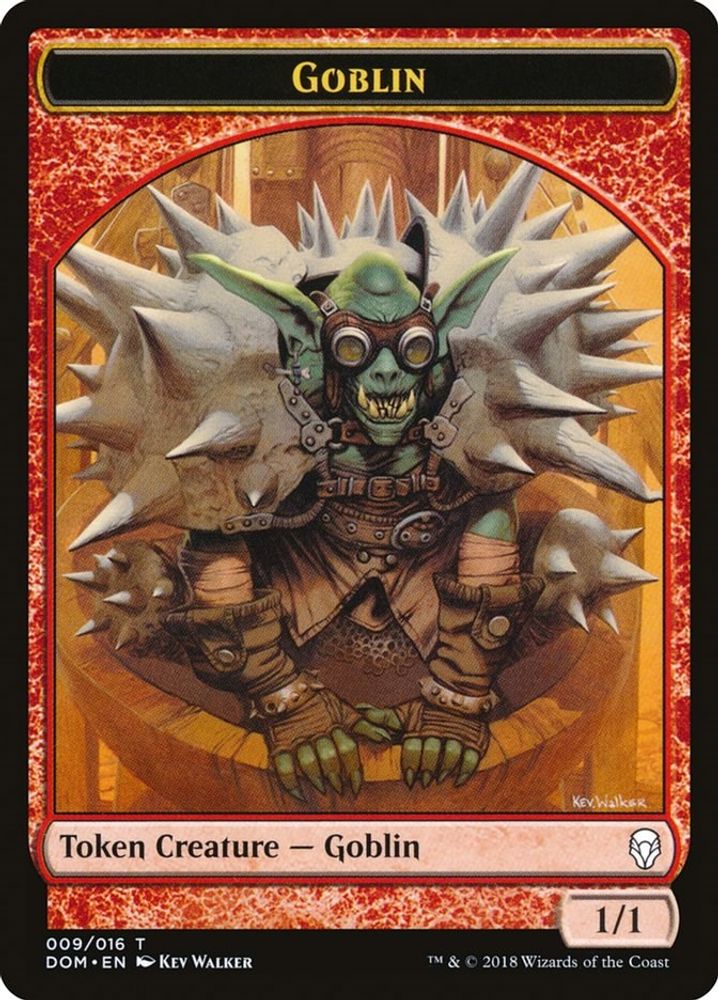2018 Magic: The Gathering: Dominaria (DOM) - Goblin Token (#9, T) (, Near Mint)