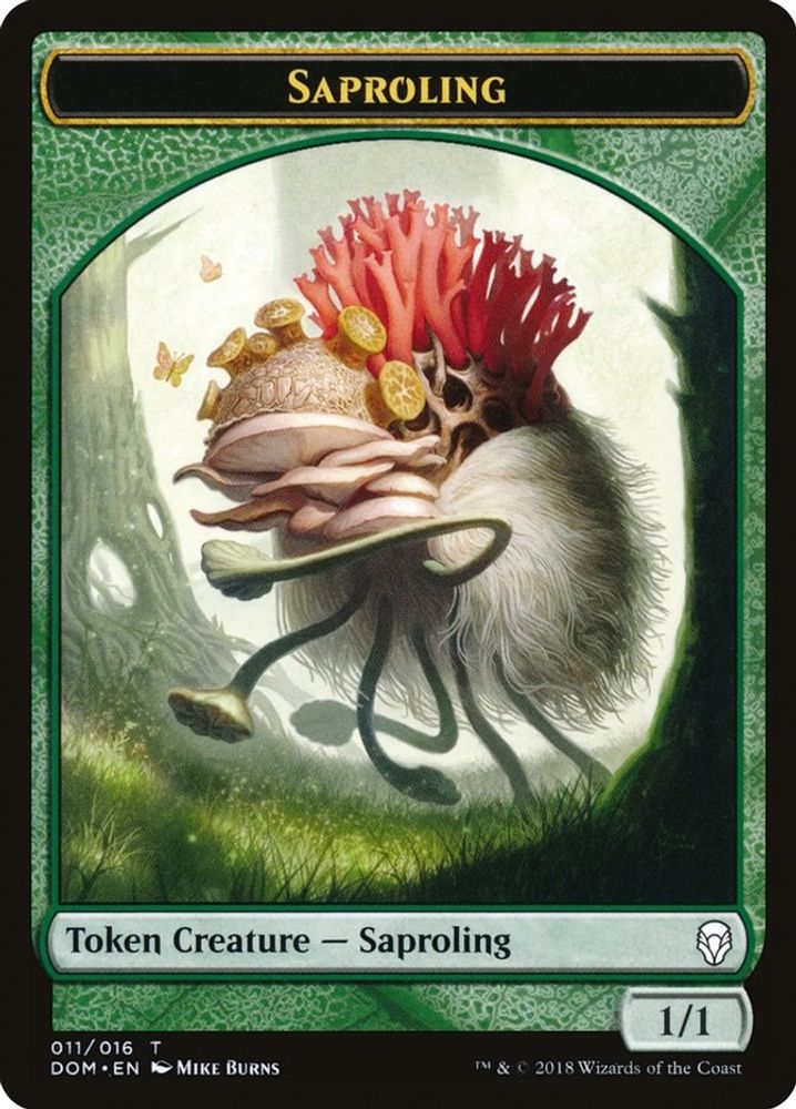 2018 Magic: The Gathering: Dominaria (DOM) - Saproling Token 011 (#11, T) (, Near Mint)