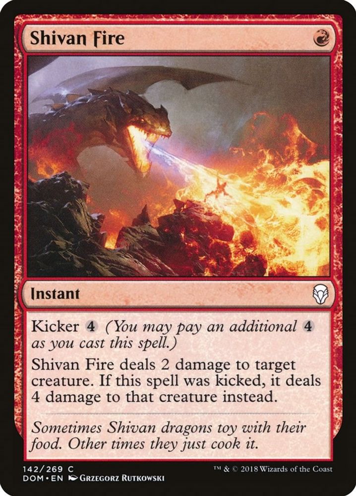 2018 Magic: The Gathering: Dominaria (DOM) - Shivan Fire (#142, Common) (, Near Mint)