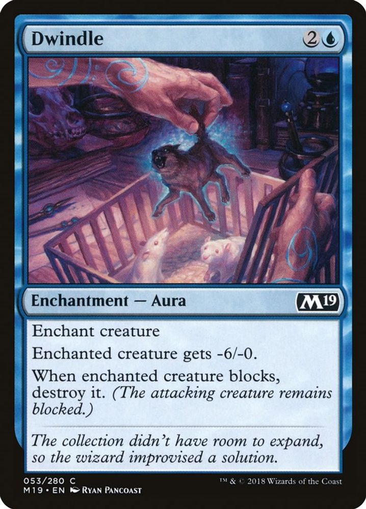 2018 Magic: The Gathering: Core Set 2019 (M19) - Dwindle (#53, Common) (, Near Mint)