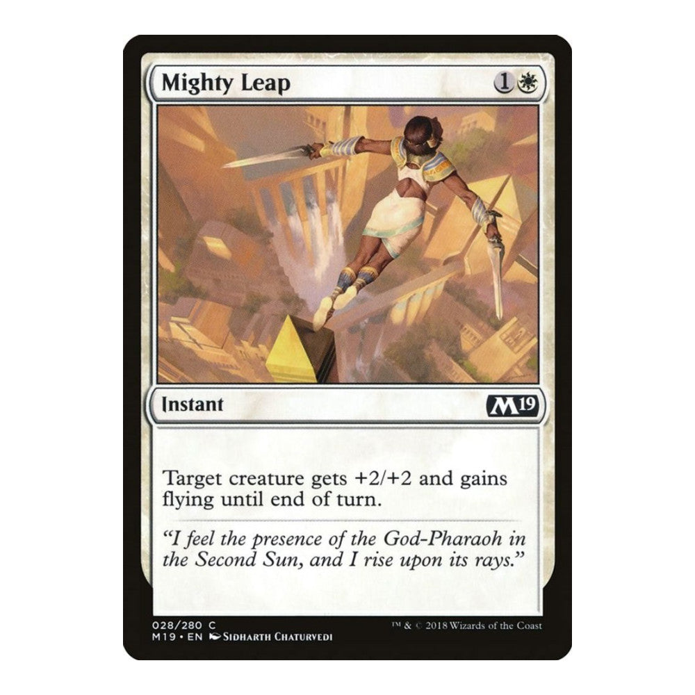 2018 Magic: The Gathering: Core Set 2019 (M19) - Mighty Leap (#28, Common) (, Near Mint)
