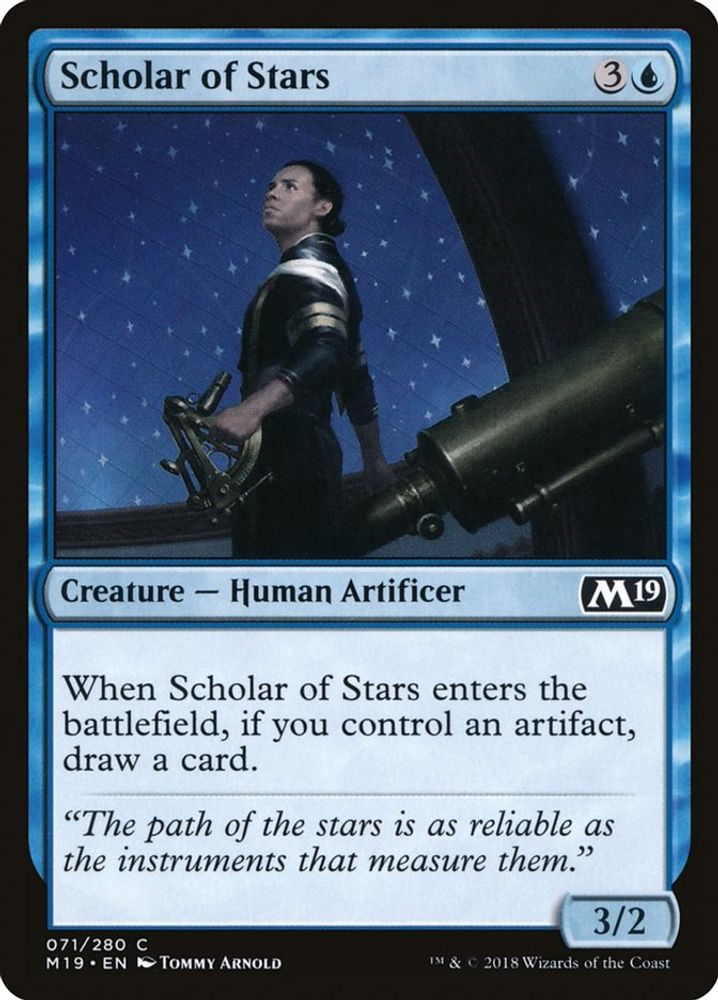 2018 Magic: The Gathering: Core Set 2019 (M19) - Scholar of Stars (#71, Common) (, Near Mint)