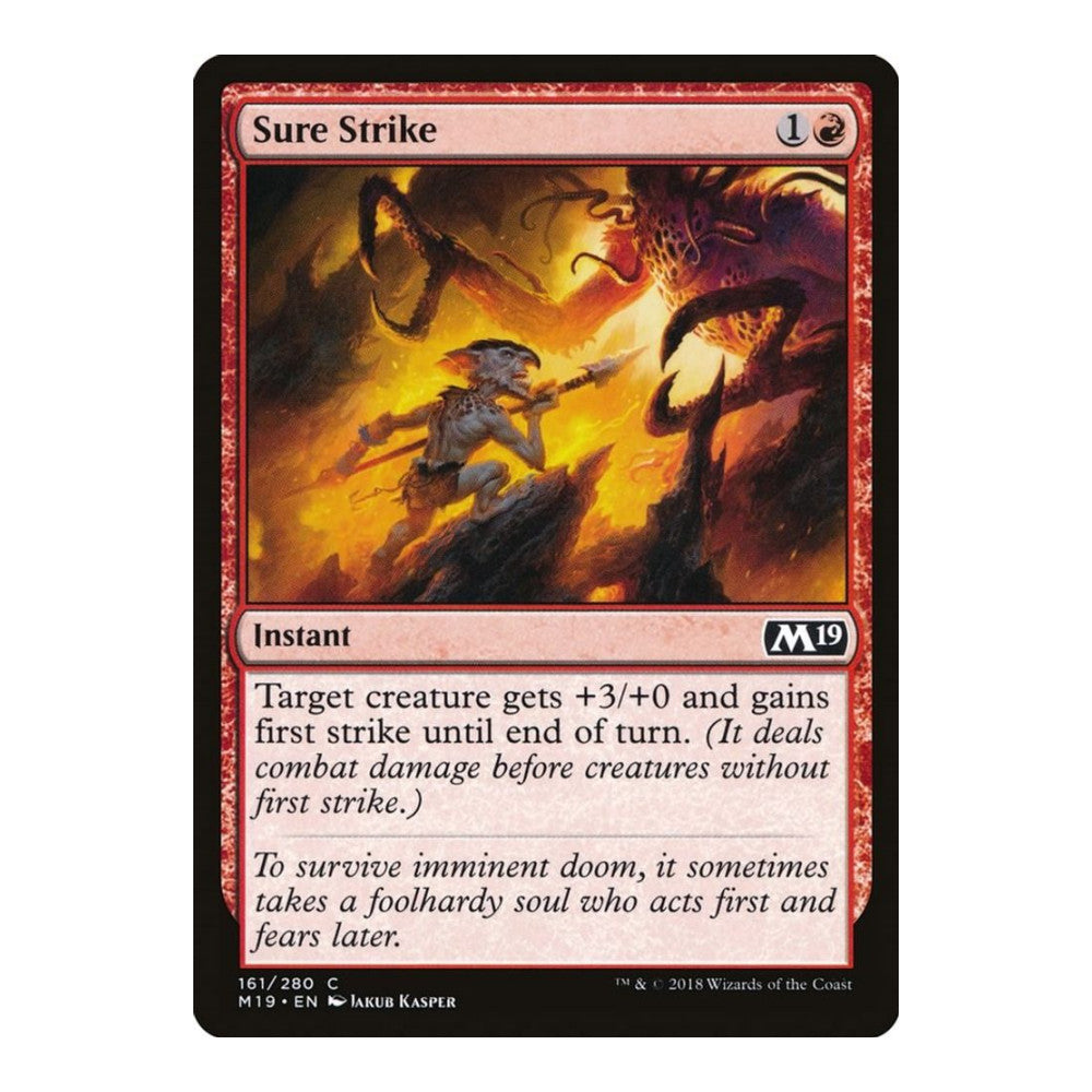 2018 Magic: The Gathering: Core Set 2019 (M19) - Sure Strike (#161, Common) (Foil, Near Mint)