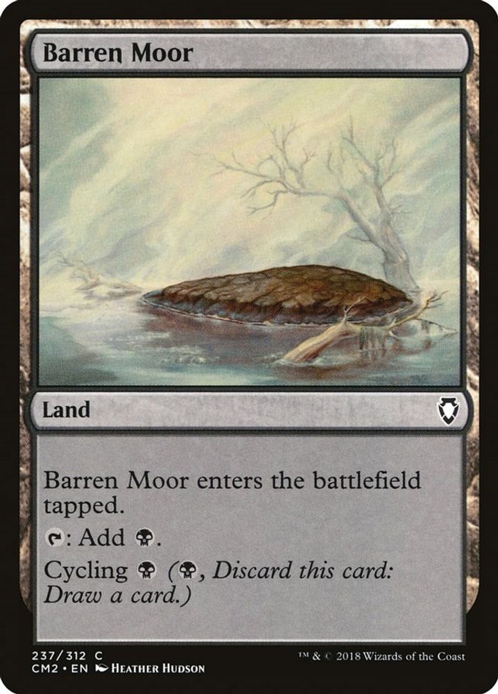 2018 Magic: The Gathering: Commander Anthology Volume II (CM2) - Barren Moor (#237, Common) (, Near Mint)