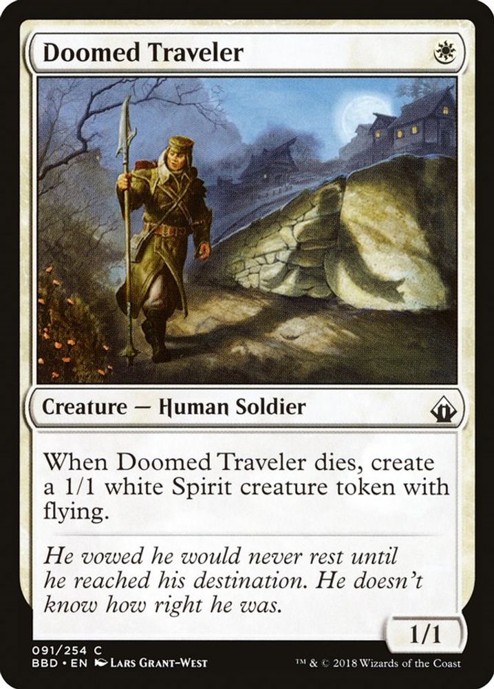 2018 Magic: The Gathering: Battlebond (BBD) - Doomed Traveler (#91, Common) (, Near Mint)