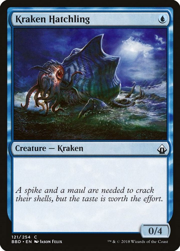 2018 Magic: The Gathering: Battlebond (BBD) - Kraken Hatchling (#121, Common) (, Near Mint)