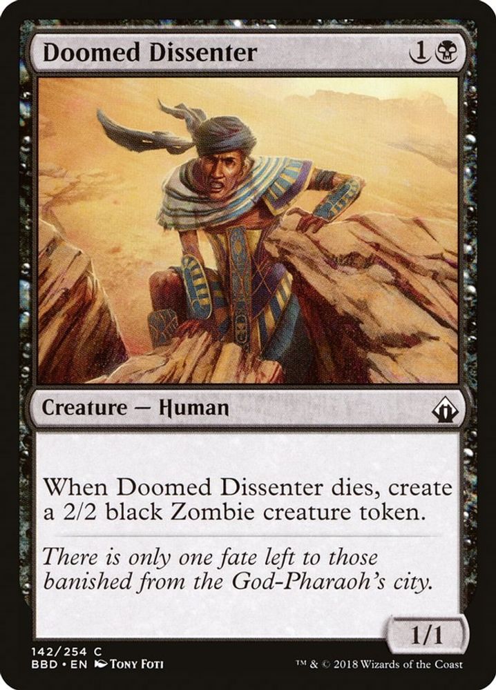 2018 Magic: The Gathering: Battlebond (BBD) - Doomed Dissenter (#142, Common) (, Near Mint)