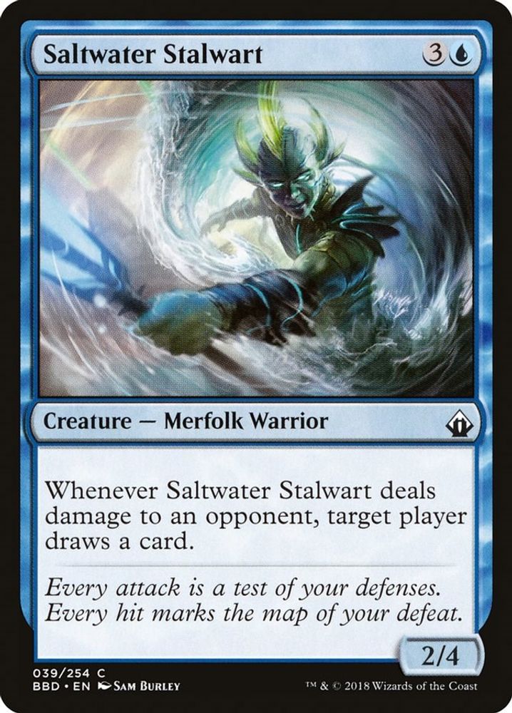 2018 Magic: The Gathering: Battlebond (BBD) - Saltwater Stalwart (#39, Common) (, Near Mint)