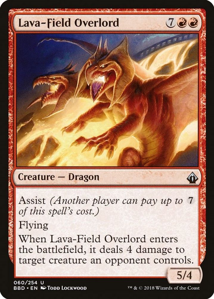 2018 Magic: The Gathering: Battlebond (BBD) - Lava Field Overlord (#60, Uncommon) (, Near Mint)