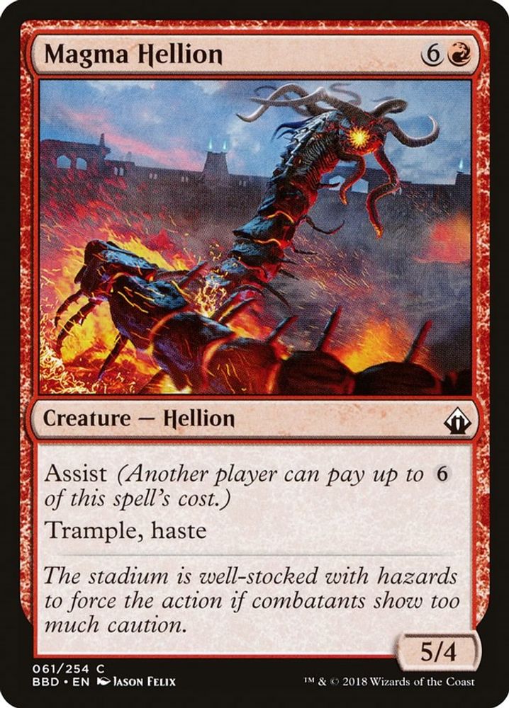 2018 Magic: The Gathering: Battlebond (BBD) - Magma Hellion (#61, Common) (, Near Mint)