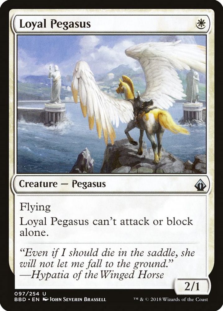2018 Magic: The Gathering: Battlebond (BBD) - Loyal Pegasus (#97, Uncommon) (, Near Mint)