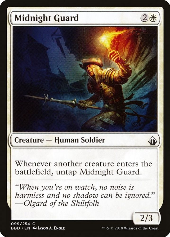 2018 Magic: The Gathering: Battlebond (BBD) - Midnight Guard (#99, Common) (, Near Mint)