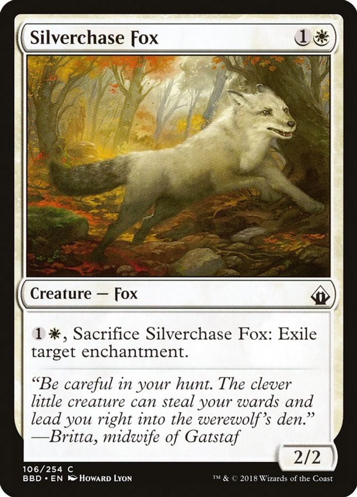 2018 Magic: The Gathering: Battlebond (BBD) - Silverchase Fox (#106, Common) (, Near Mint)