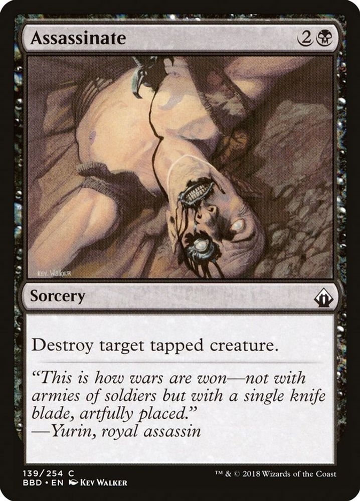 2018 Magic: The Gathering: Battlebond (BBD) - Assassinate (#139, Common) (, Near Mint)