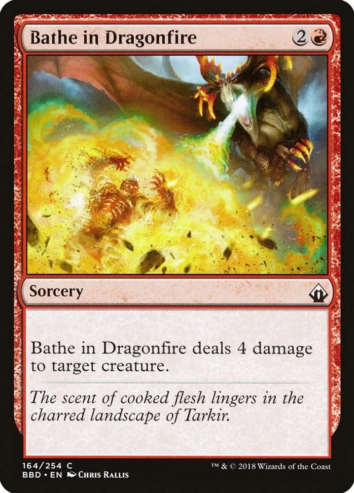 2018 Magic: The Gathering: Battlebond (BBD) - Bathe in Dragonfire (#164, Common) (, Near Mint)