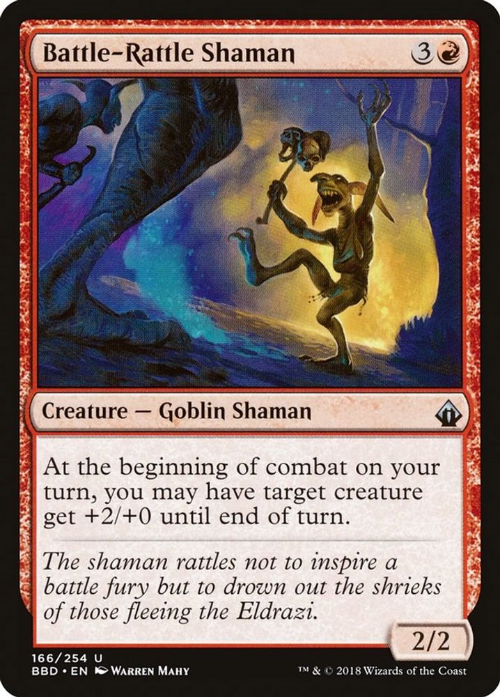 2018 Magic: The Gathering: Battlebond (BBD) - Battle Rattle Shaman (#166, Uncommon) (, Near Mint)