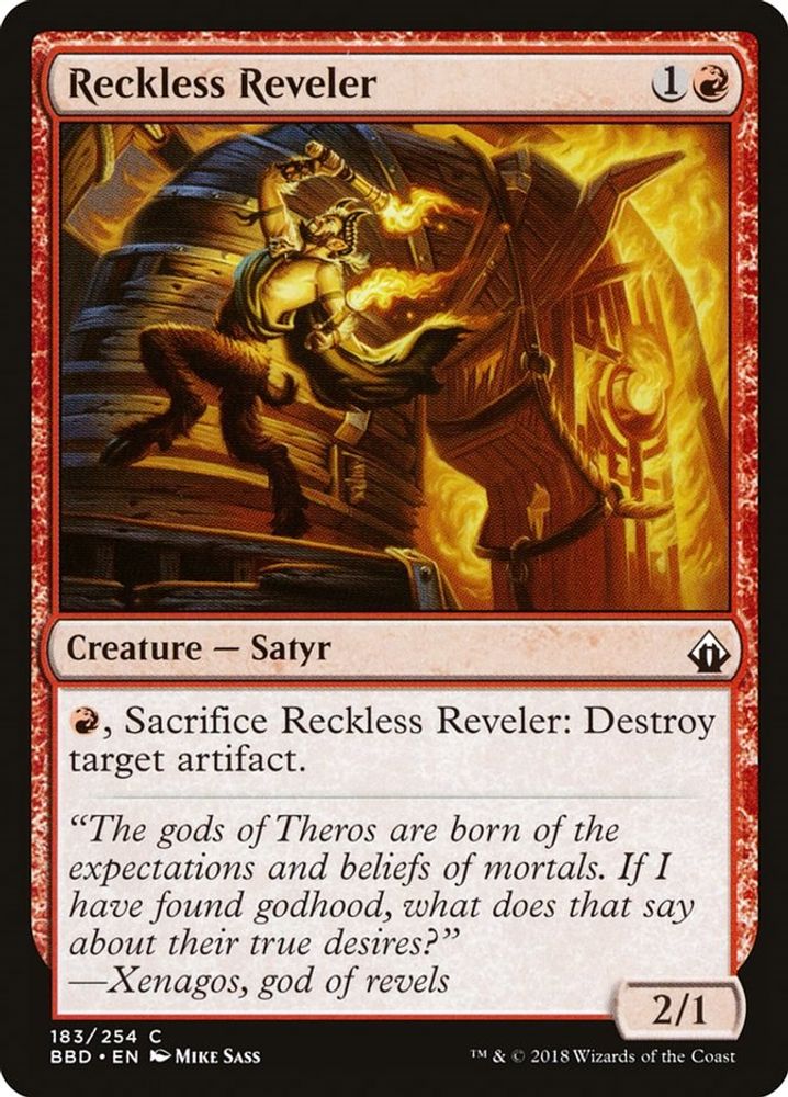 2018 Magic: The Gathering: Battlebond (BBD) - Reckless Reveler (#183, Common) (, Near Mint)