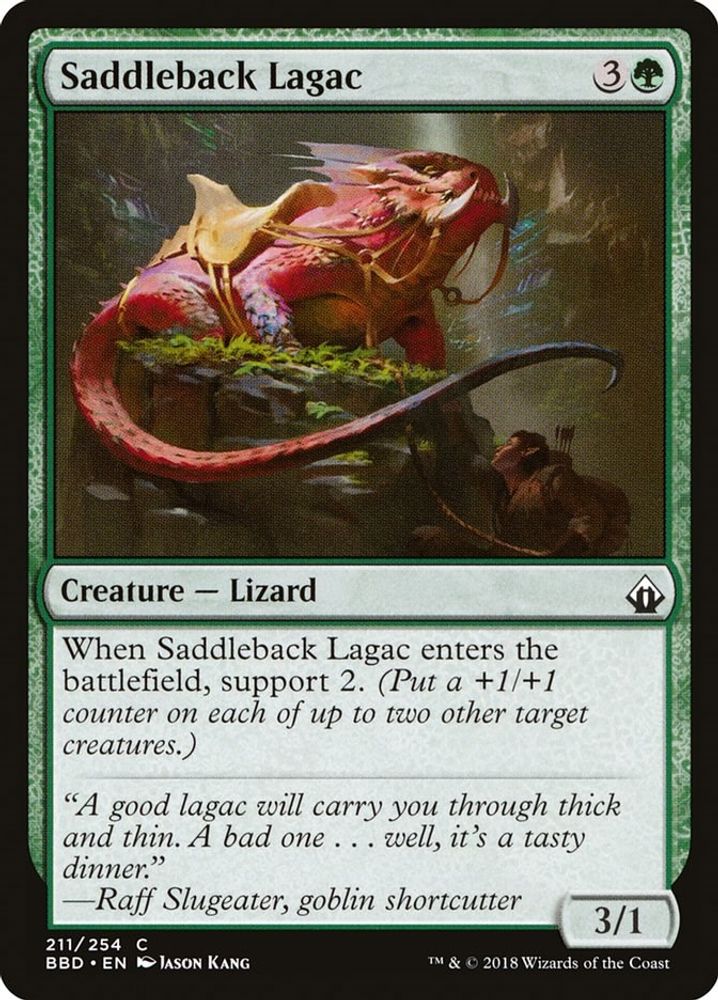 2018 Magic: The Gathering: Battlebond (BBD) - Saddleback Lagac (#211, Common) (, Near Mint)