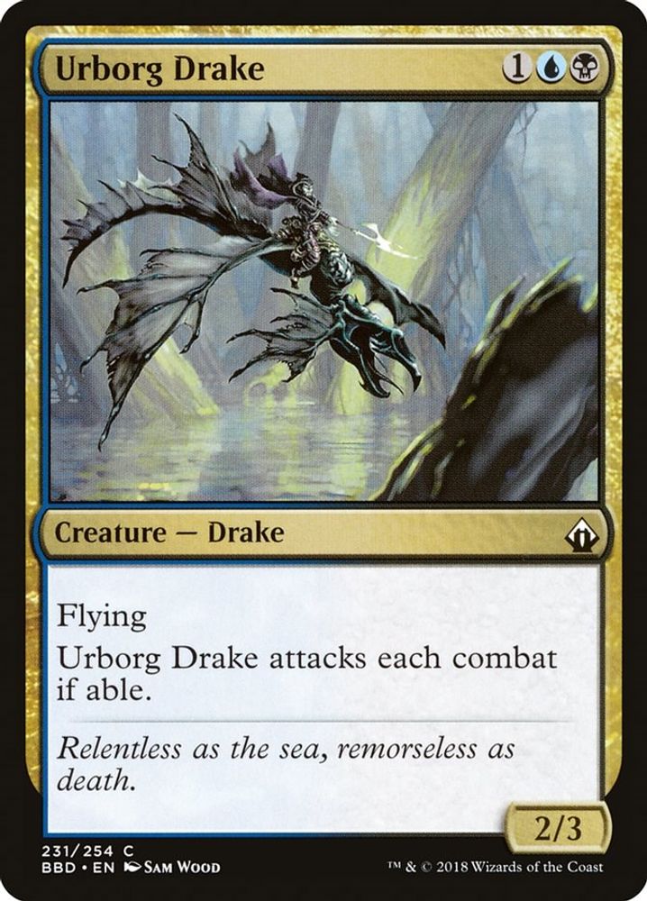 2018 Magic: The Gathering: Battlebond (BBD) - Urborg Drake (#231, Common) (, Near Mint)