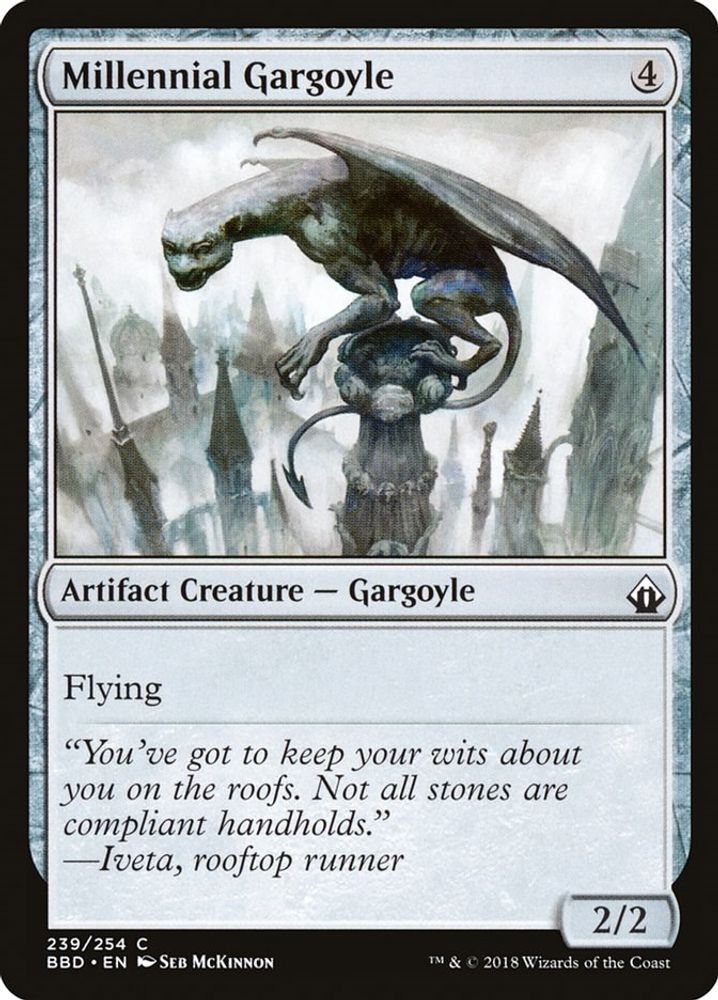 2018 Magic: The Gathering: Battlebond (BBD) - Millennial Gargoyle (#239, Common) (, Near Mint)