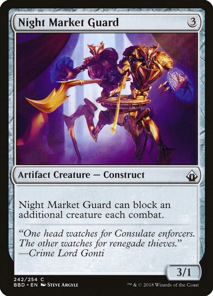 2018 Magic: The Gathering: Battlebond (BBD) - Night Market Guard (#242, Common) (, Near Mint)