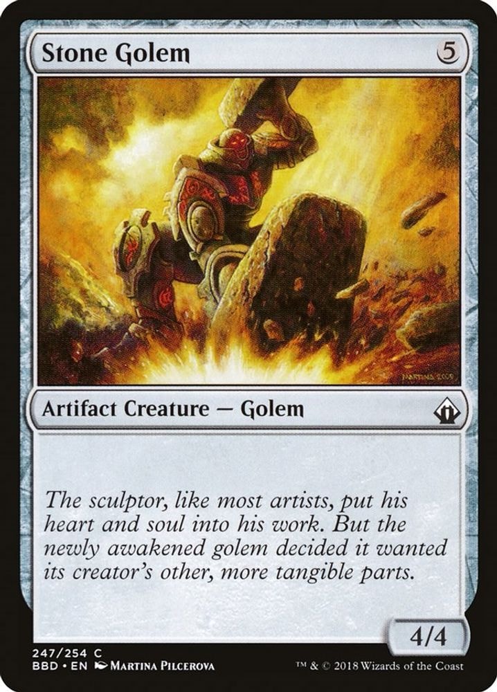 2018 Magic: The Gathering: Battlebond (BBD) - Stone Golem (#247, Common) (, Near Mint)