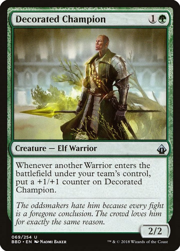 2018 Magic: The Gathering: Battlebond (BBD) - Decorated Champion (#69, Uncommon) (, Near Mint)