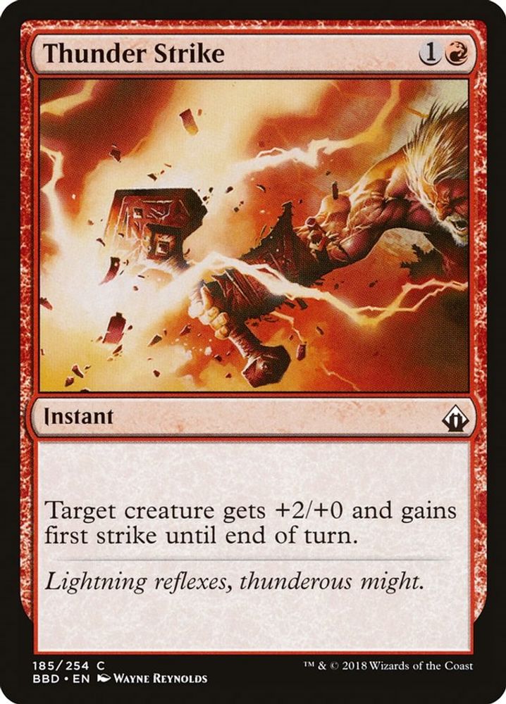 2018 Magic: The Gathering: Battlebond (BBD) - Thunder Strike (#185, Common) (, Near Mint)