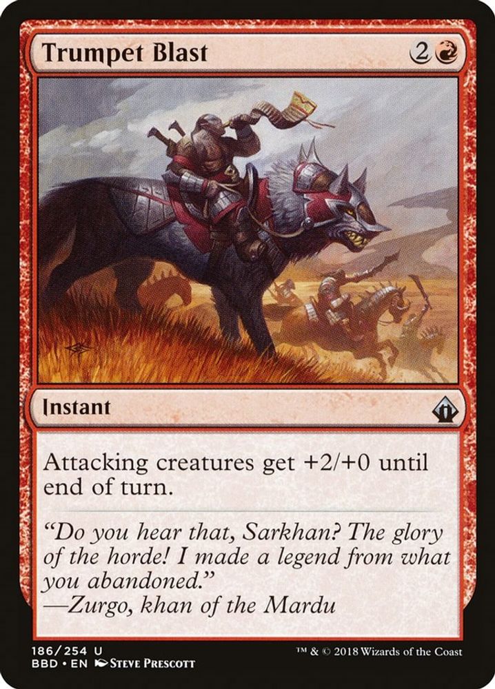 2018 Magic: The Gathering: Battlebond (BBD) - Trumpet Blast (#186, Uncommon) (, Near Mint)