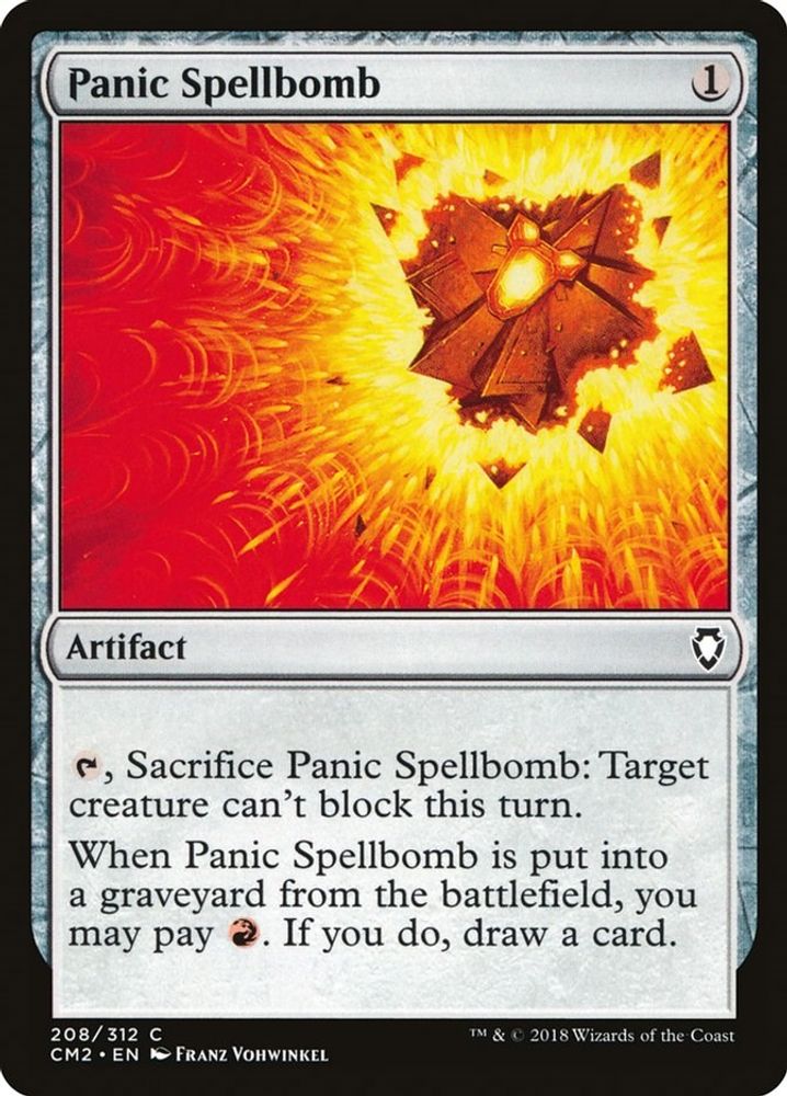 2018 Magic: The Gathering: Commander Anthology Volume II (CM2) - Panic Spellbomb (#208, Common) (, Near Mint)