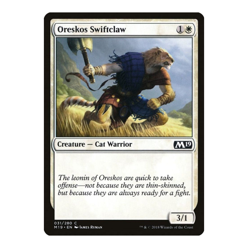 2018 Magic: The Gathering: Core Set 2019 (M19) - Oreskos Swiftclaw (#31, Common) (, Near Mint)