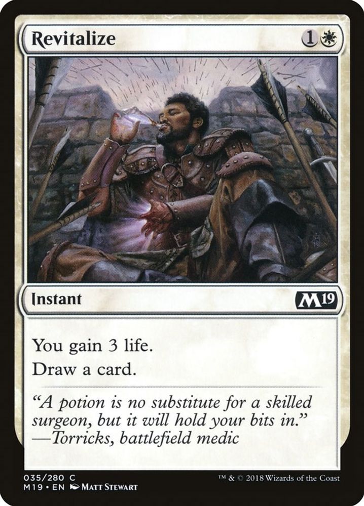 2018 Magic: The Gathering: Core Set 2019 (M19) - Revitalize (#35, Common) (, Near Mint)