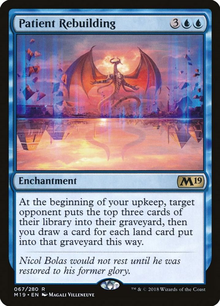 2018 Magic: The Gathering: Core Set 2019 (M19) - Patient Rebuilding (#67, Rare) (, Near Mint)