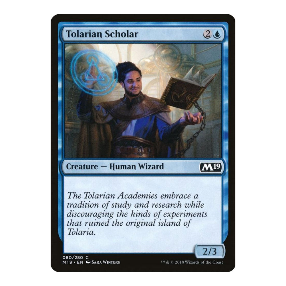 2018 Magic: The Gathering: Core Set 2019 (M19) - Tolarian Scholar (#80, Common) (, Near Mint)