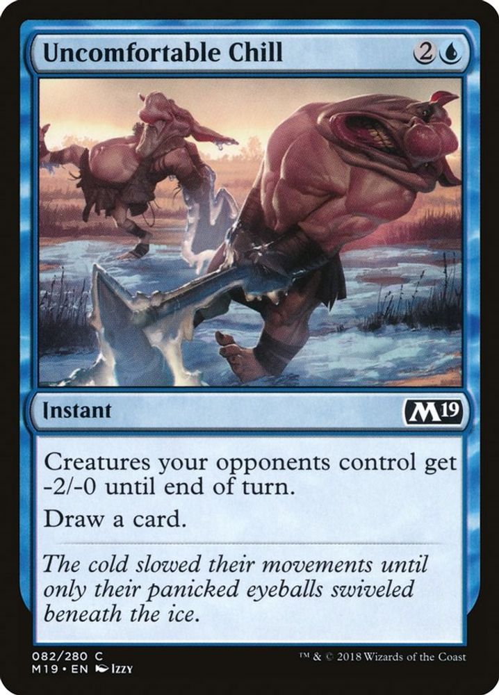 2018 Magic: The Gathering: Core Set 2019 (M19) - Uncomfortable Chill (#82, Common) (, Near Mint)