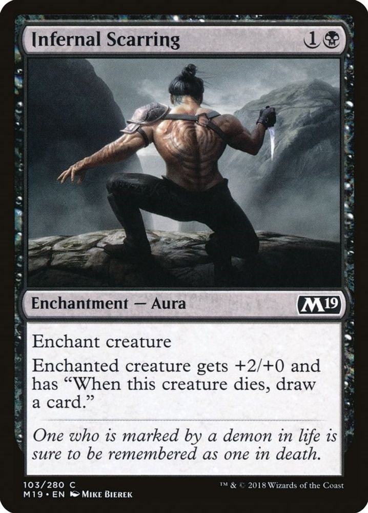 2018 Magic: The Gathering: Core Set 2019 (M19) - Infernal Scarring (#103, Common) (, Near Mint)