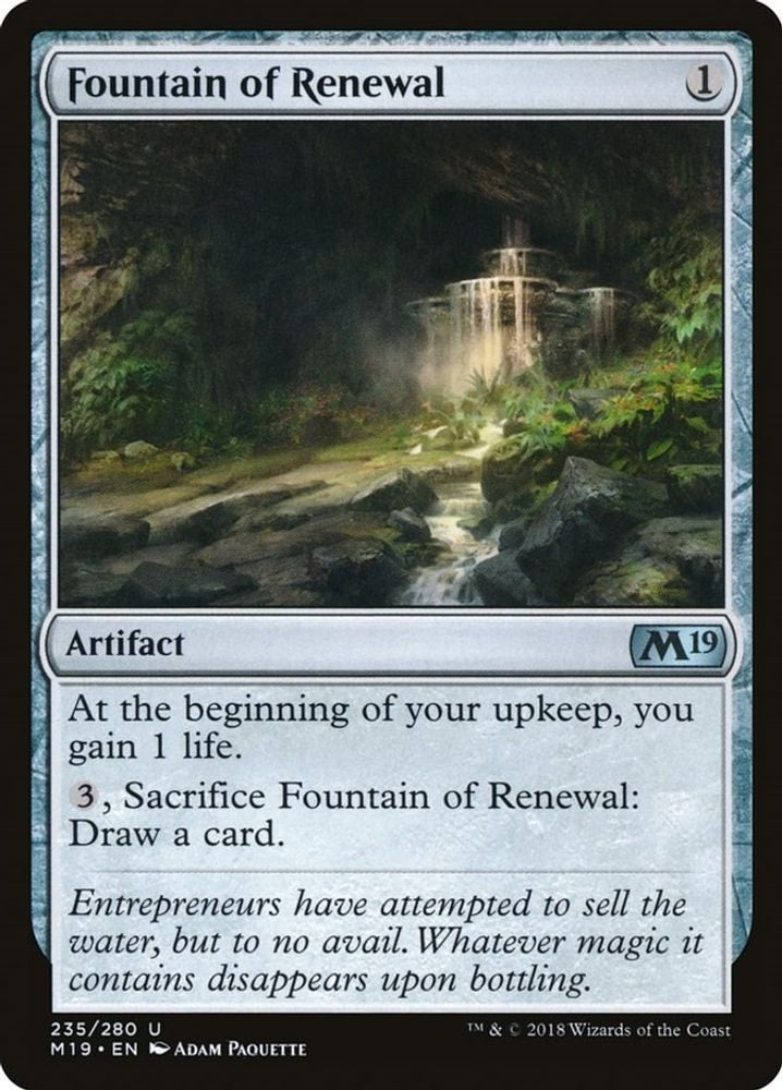 2018 Magic: The Gathering: Core Set 2019 (M19) - Fountain of Renewal (#235, Uncommon) (, Near Mint)
