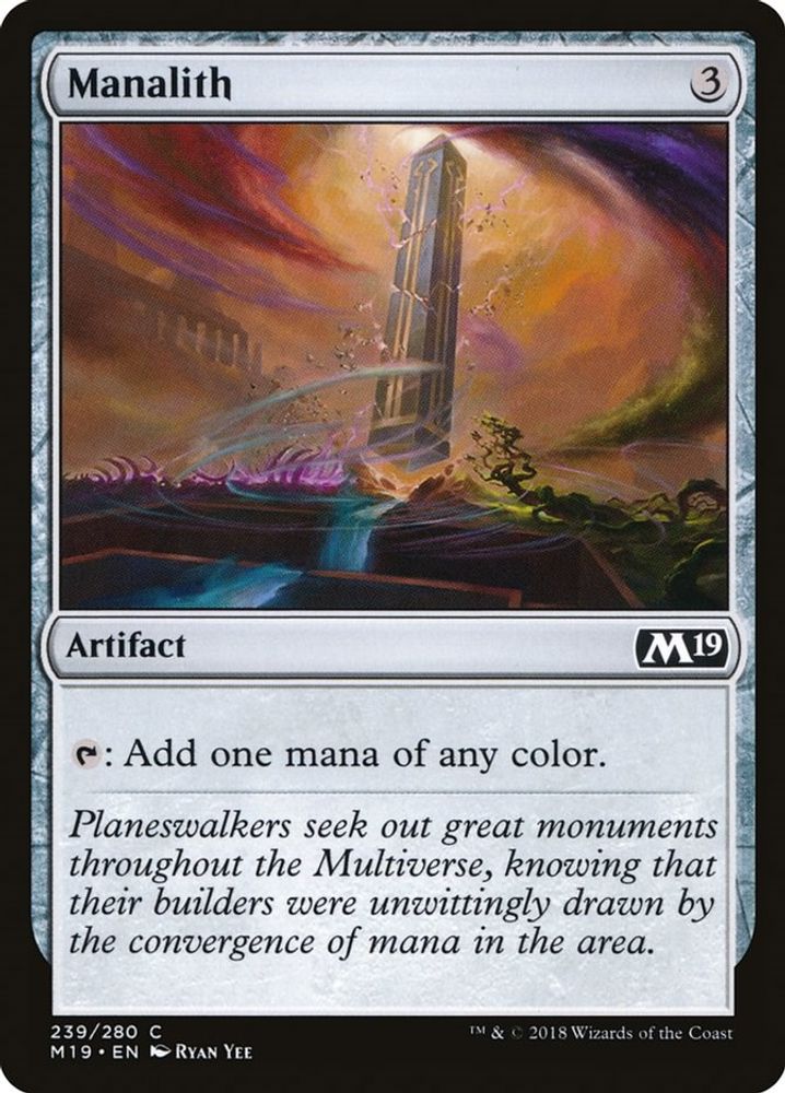 2018 Magic: The Gathering: Core Set 2019 (M19) - Manalith (#239, Common) (, Near Mint)