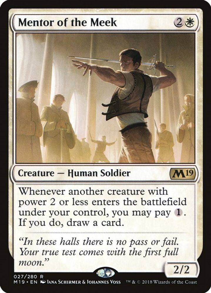 2018 Magic: The Gathering: Core Set 2019 (M19) - Mentor of the Meek (#27, Rare) (, Near Mint)