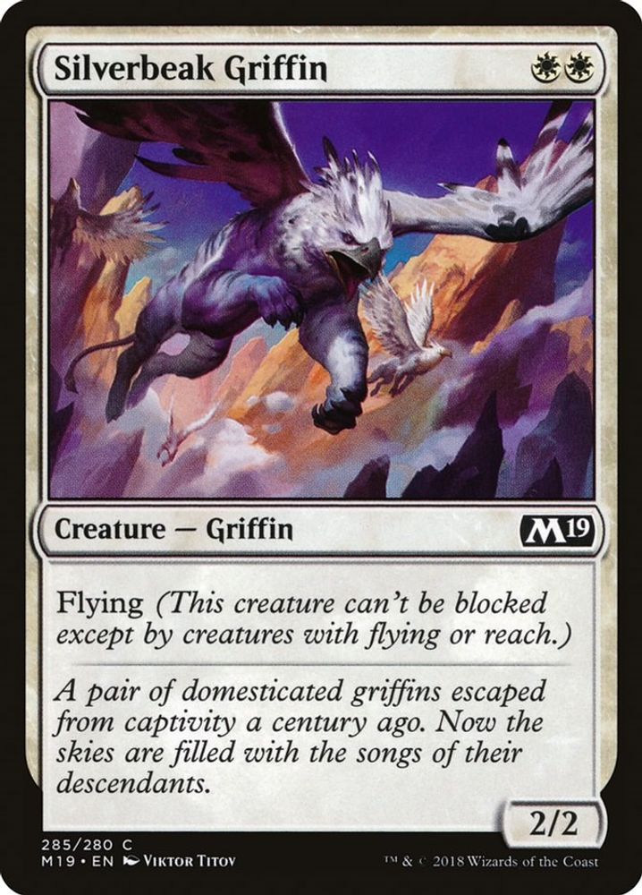 2018 Magic: The Gathering: Core Set 2019 (M19) - Silverbeak Griffin (#285, Common) (, Near Mint)