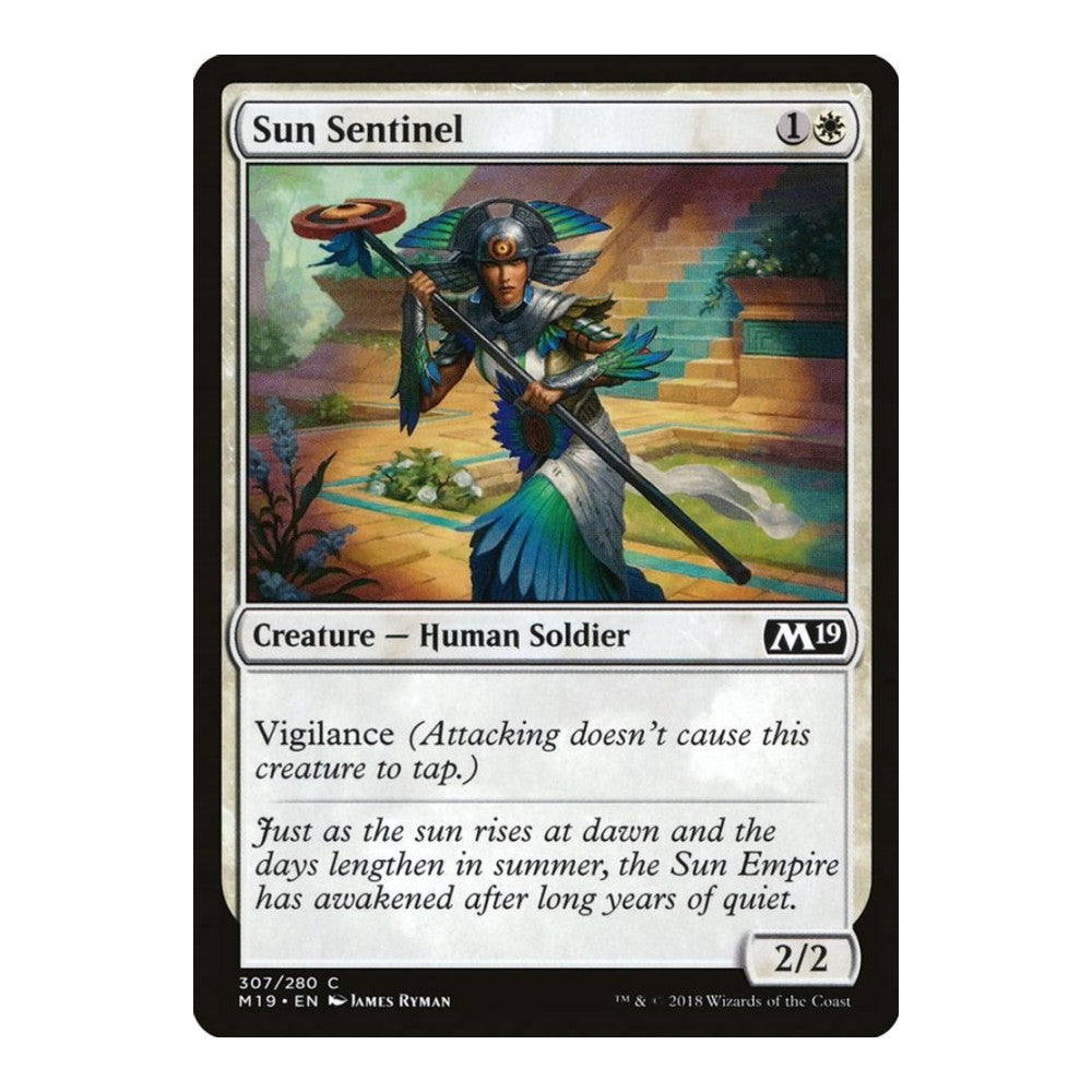 2018 Magic: The Gathering: Core Set 2019 (M19) - Sun Sentinel (#307, Common) (, Near Mint)
