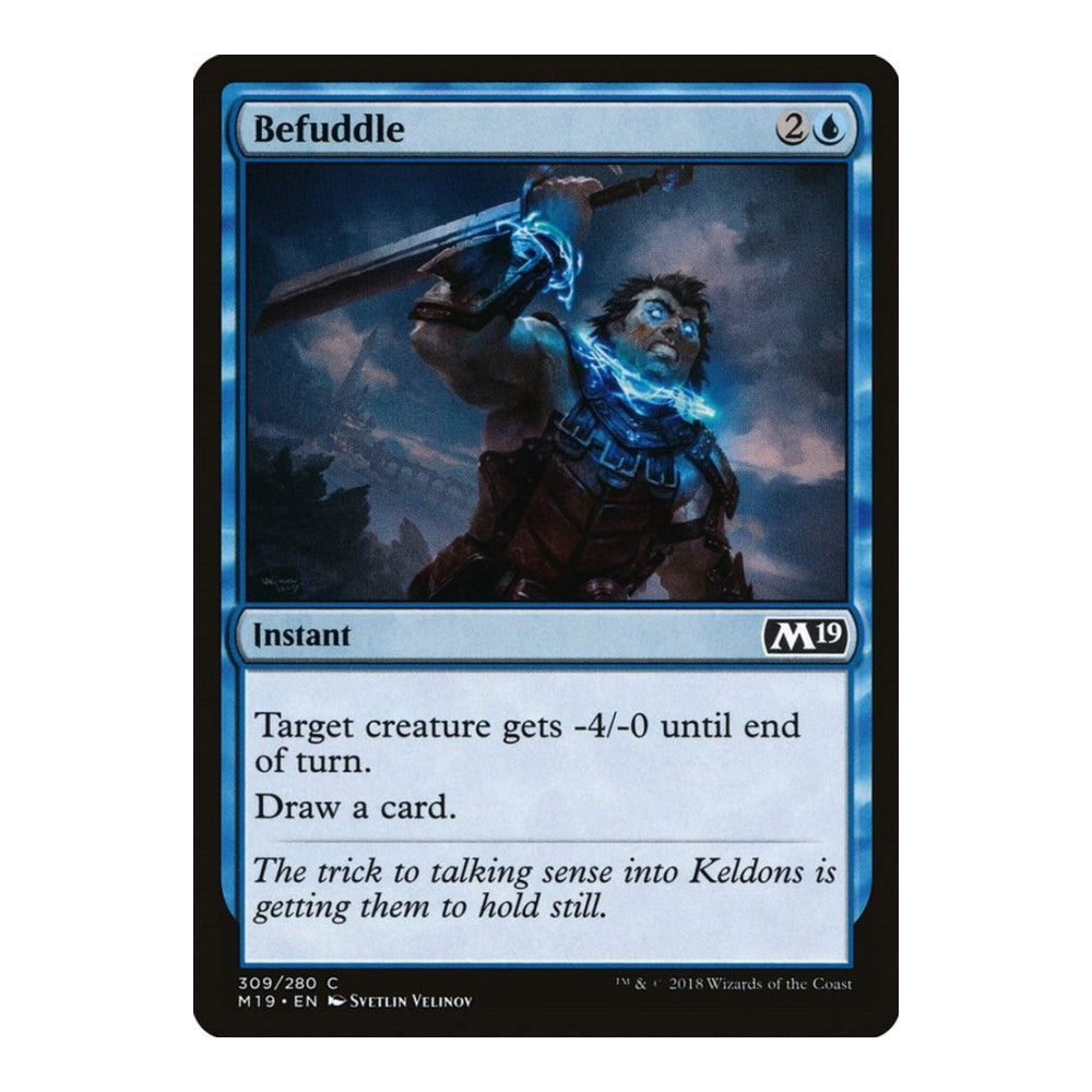 2018 Magic: The Gathering: Core Set 2019 (M19) - Befuddle (#309, Common) (, Near Mint)