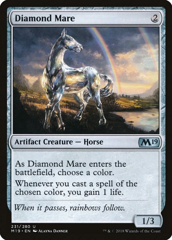 2018 Magic: The Gathering: Core Set 2019 (M19) - Diamond Mare (#231, Uncommon) (, Near Mint)