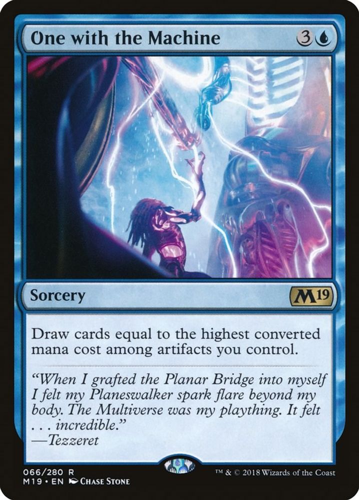 2018 Magic: The Gathering: Core Set 2019 (M19) - One with the Machine (#66, Rare) (, Near Mint)