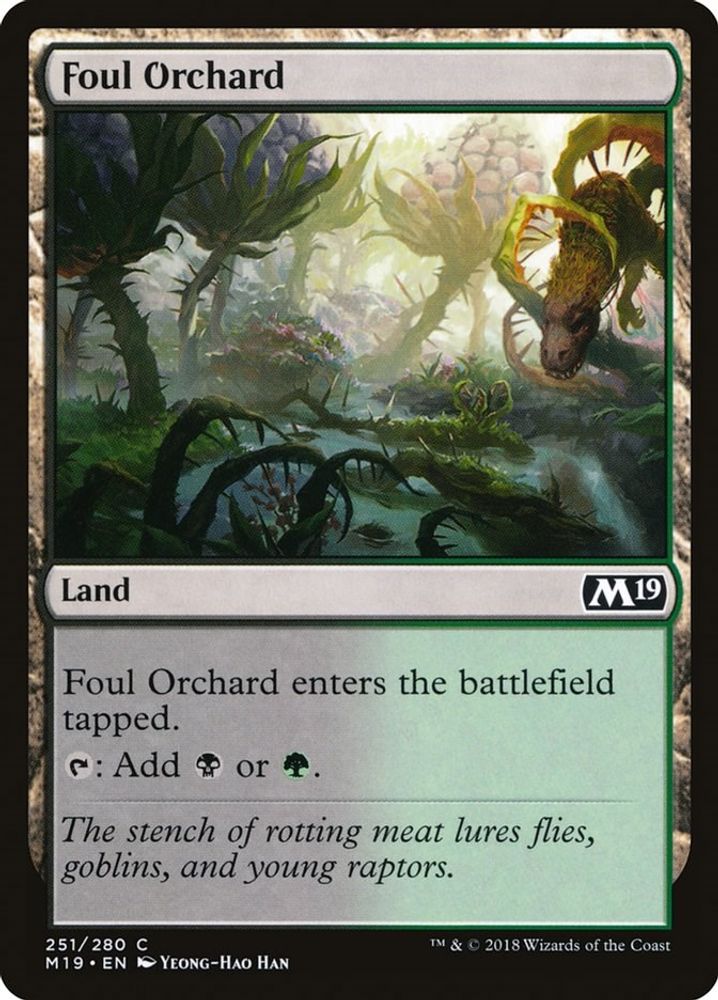 2018 Magic: The Gathering: Core Set 2019 (M19) - Foul Orchard (#251, Common) (, Near Mint)