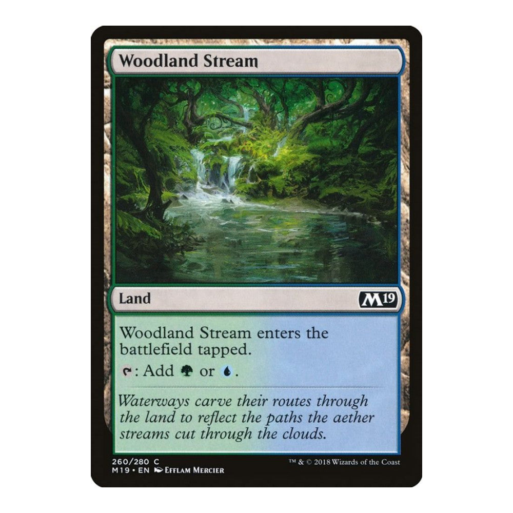 2018 Magic: The Gathering: Core Set 2019 (M19) German - Woodland Stream (#260, Common) (, Near Mint)
