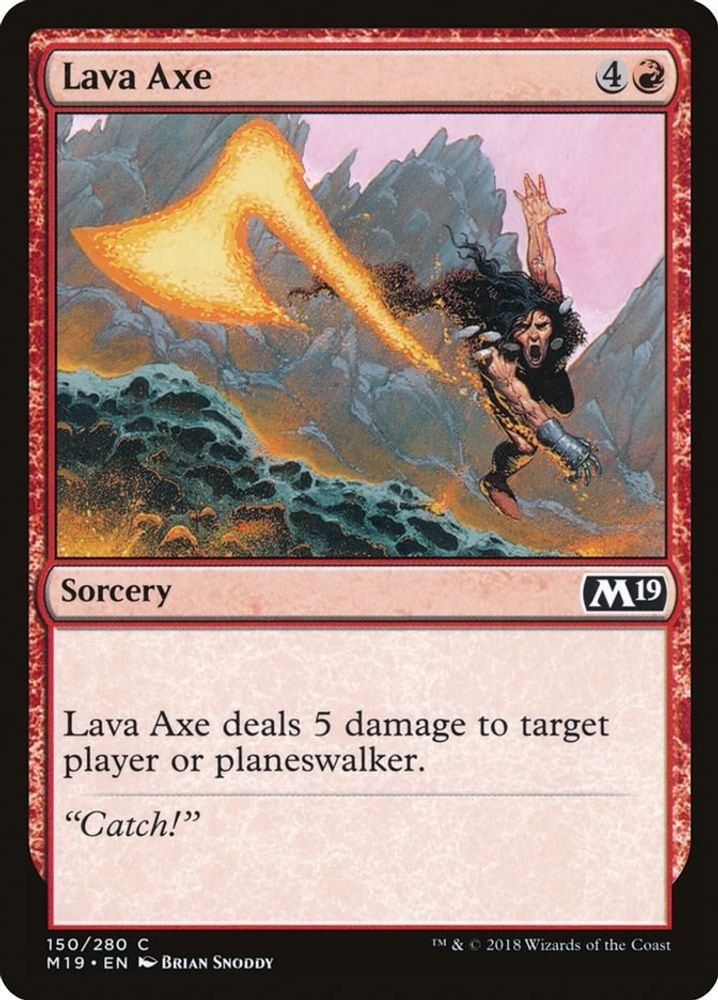 2018 Magic: The Gathering: Core Set 2019 (M19) - Lava Axe (#150, Common) (, Near Mint)